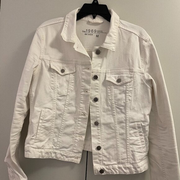 GAP‎ WHITE DENIM JACKET 1969 size M - Picture 1 of 6